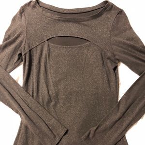 Black and gold Express Sexy Basic Tee